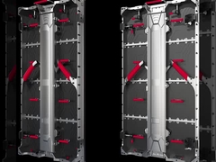 zowel binnen als buiten 500*1000*74mm Aluminium zilveren kast