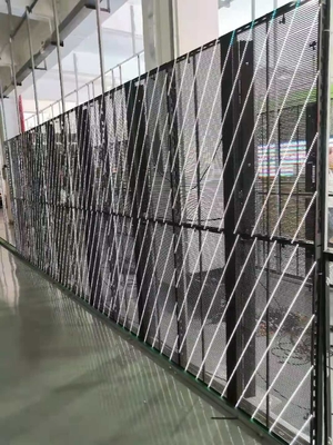 Lichtgewicht hoge resolutie transparant glas LED-scherm Brede kijkhoek