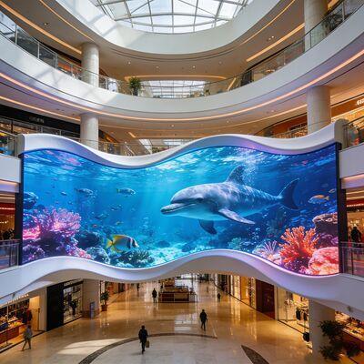 Full Color P5 1R1G1B Gebogen LED-scherm Buiten Grote Kijkhoek