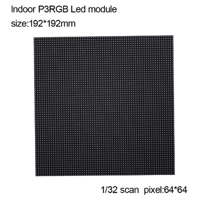 Volledige Kleuren LEIDENE Matrijsmodule 192x192mm het Binnensmd2121 LEIDENE van 64x64pixel P3 Vertoningsscherm