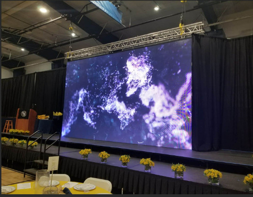 De binnen Volledige Kleur P3.91 leidde het Schermfcc 64x64 van de Stadiumachtergrond Pixel Videomuur