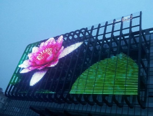 Breed kleurengamma Transparant glas LED-display Lichtgewicht