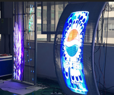 Helder transparant LED-scherm High Definition-beelden