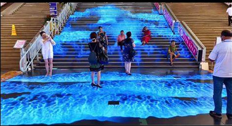Lichtgewicht binnen/buiten LED vloertegelscherm RGB kleurveranderend verlichting