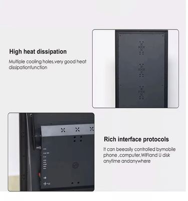 Energiebesparend, naadloos splitsen Indoor P1.86 LED-schermen Poster Reclame Video Player 100.000 Levensduur