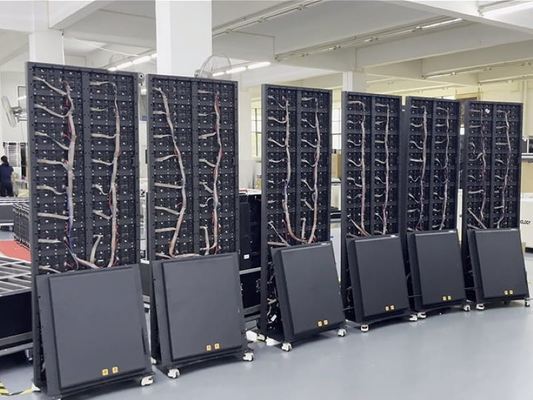 Energiebesparend, helder dubbelzijdig LED-poster scherm kleurrijke multifunctionele reclame video muur