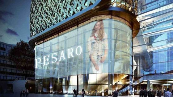 3m*2.5m Transparant Grille LED Scherm voor etalagegordijn