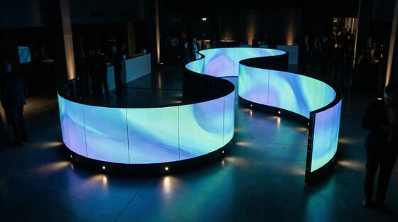 P1.538 Gebogen Led Videoscherm RGB Binnen Volledige Kleur Led Display 3840Hz