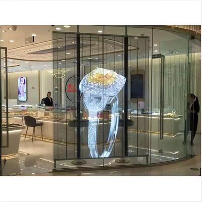 P3.91 Led Window Display Screen AC85V Transparent LED Video Wall Screen RGB
