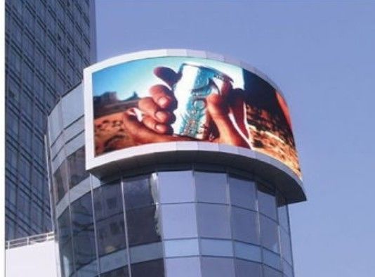 Outdoor advertentie borden P4 gebogen led display RGB Duurzaam en energiezuinig