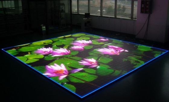 DMX Controle, Duurzaam LED Scherm Vloertegels Binnen / Buiten Hoogwaardig Aluminiumlegering Materiaal