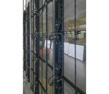 P10.4mm 50*12.5cm van het Transparante Glas LEIDENE het Venstervertoning 1000cd/M ² het Schermnet