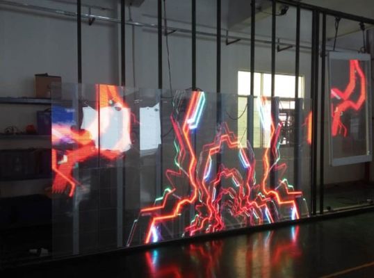 HD P3.9mm Transparant Glazen LED Scherm Grid Raam Display 4500cd/ M²