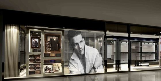 ISO14001 Interactief Creatief Transparant LED Raamdisplay ODM Voor Winkelcentra