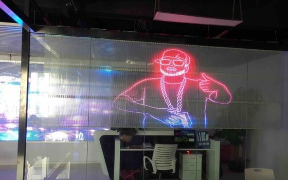 P2.5 Doorzichtig glas LED-scherm aangepast holografisch LED-series voor winkelcentrum